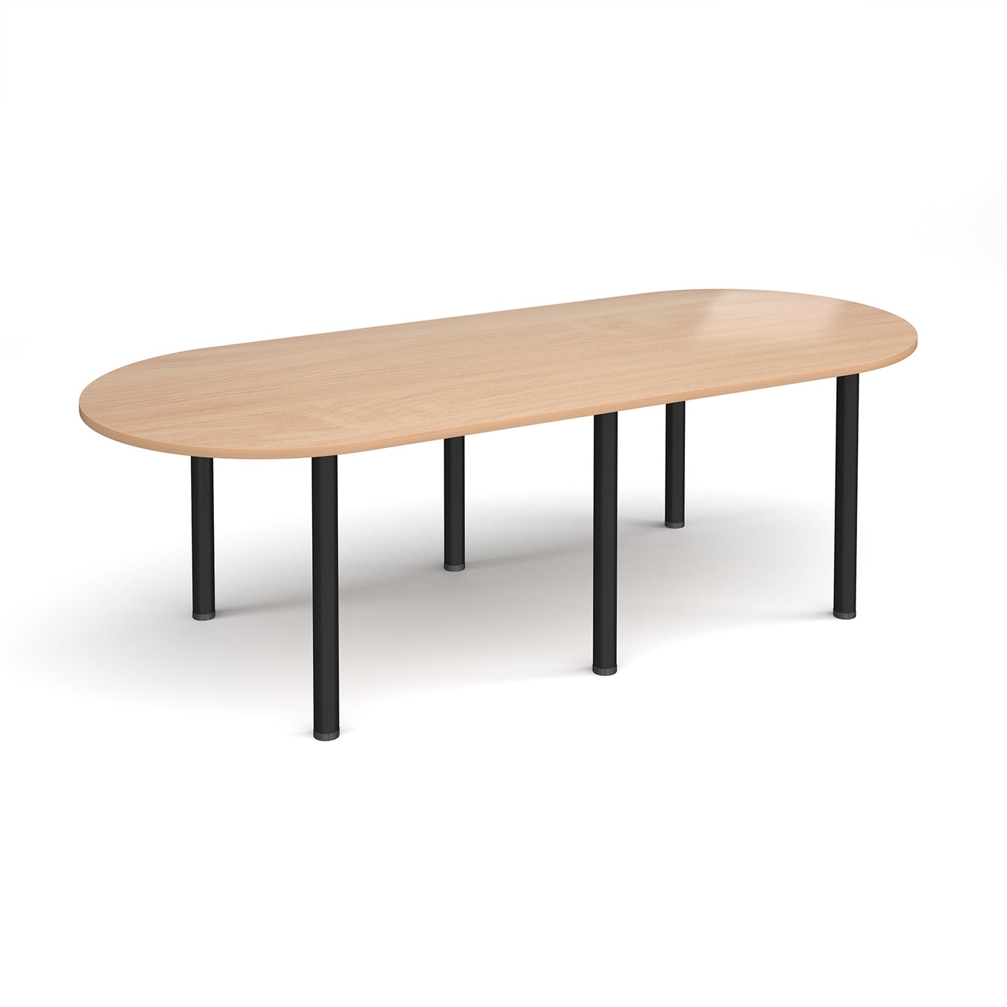 Radial end meeting table with 6 radial legs - DRL2400-K-B