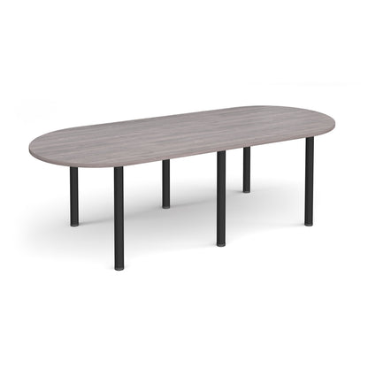 Radial end meeting table with 6 radial legs - DRL2400-K-GO