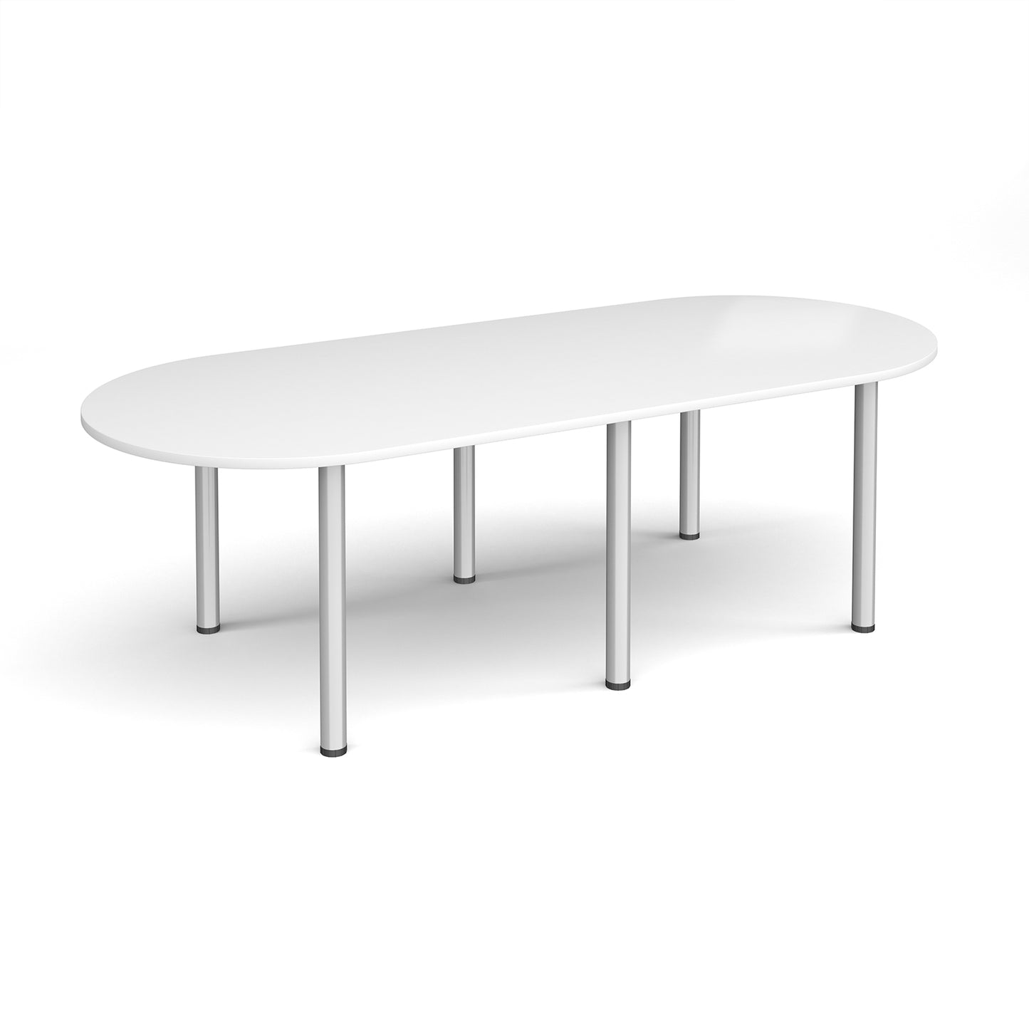Radial end meeting table with 6 radial legs - DRL2400-S-WH