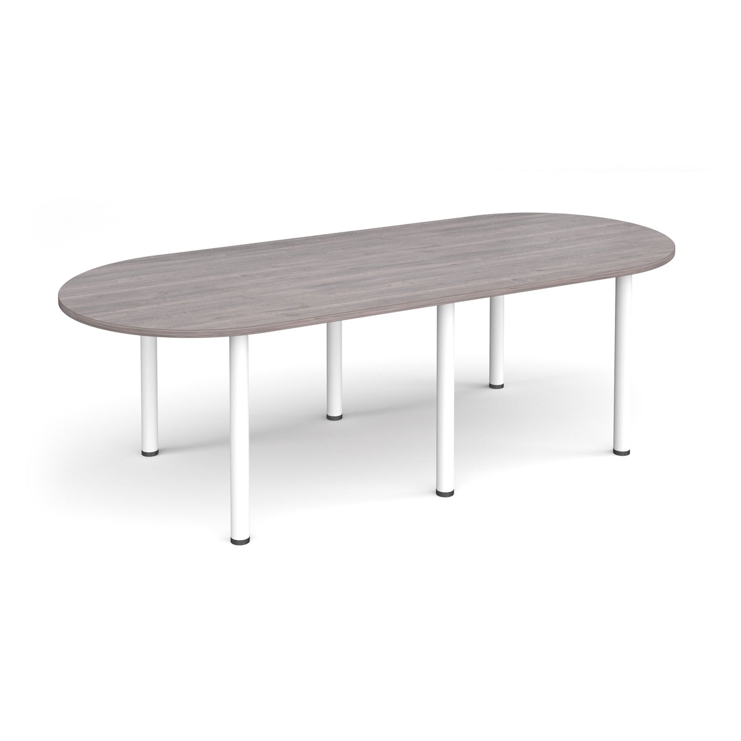 Radial end meeting table with 6 radial legs - DRL2400-WH-GO