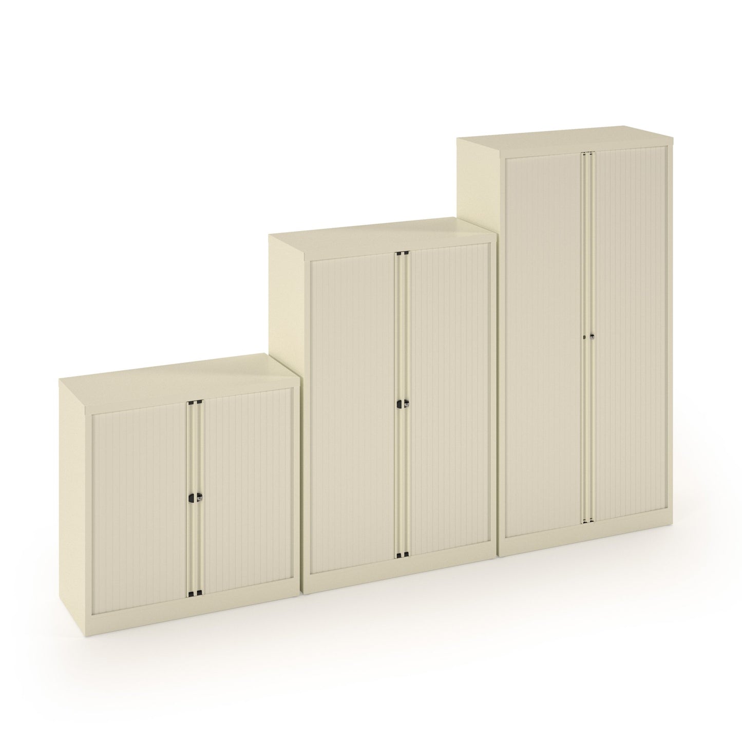Bisley Systems Storage Tambour Cupboard 1970mm High - White