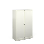 Bisley Systems Storage Tambour Cupboard 1570mm High - White