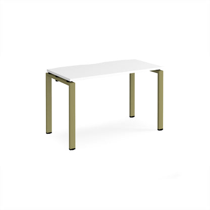 Adapt single desk 600mm deep - E126-GN-WH