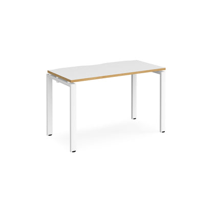 Adapt single desk 600mm deep - E126-WH-WO