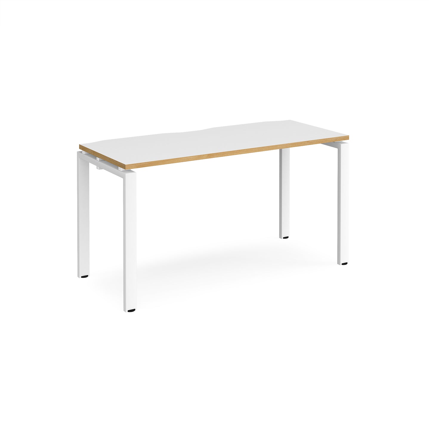 Adapt single desk 600mm deep - E146-WH-WO