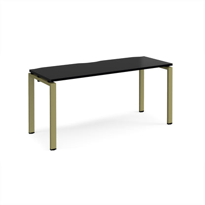 Adapt single desk 600mm deep - E166-GN-BK