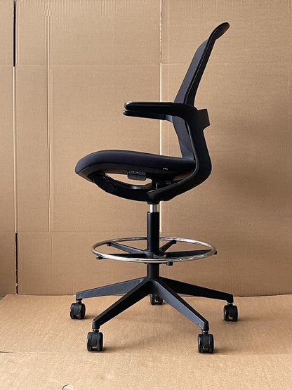 T25 Ergonomic Chair / Extended Height, Footrest - Excellent Condition - UK Delivery
