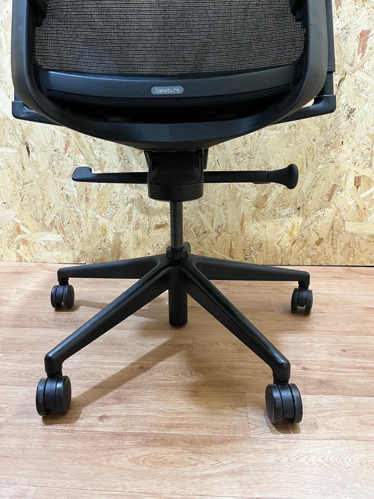 Bestuhl J1 Operator Office Chair,Fully Adjustable, Black Mesh/Fabric-UK DELIVERY