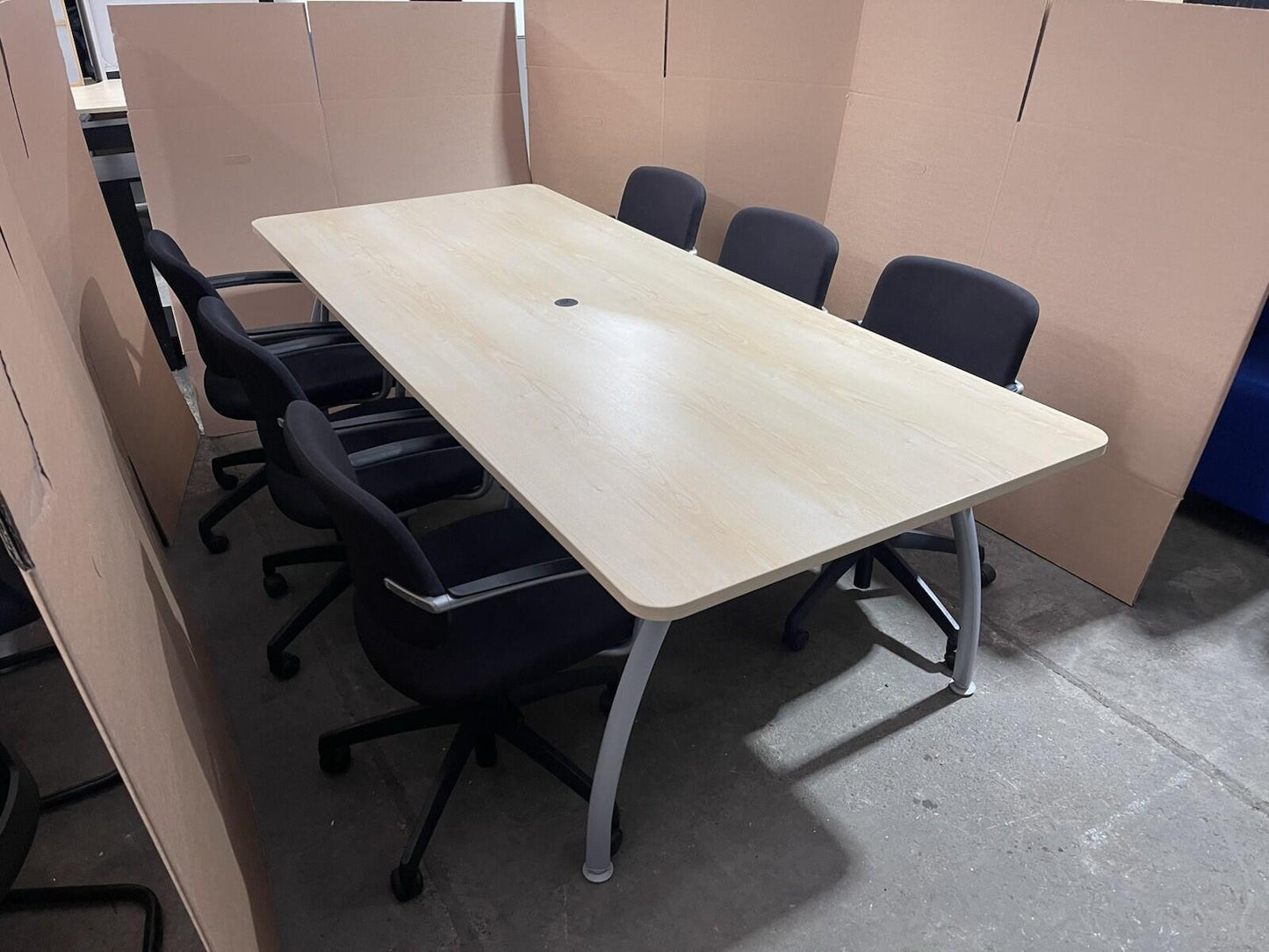 Set of 6 Connection Adjustable chairs and Senator Meeting Table - Can Deliver