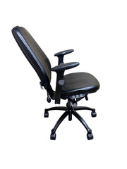 RH Logic 400 Executive Ergonomic Office Chair – Black Leather – Fully Adjustable - Refurbished