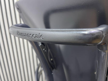 Humanscale freedom chair In Black Leather  Gel Armrests UK Delivery