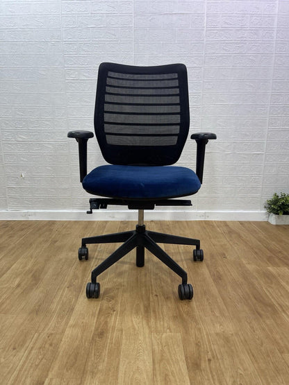 Senator Fuse Adjustable Office Chair / Velvet seat/ 4D Armrest - UK Delivery