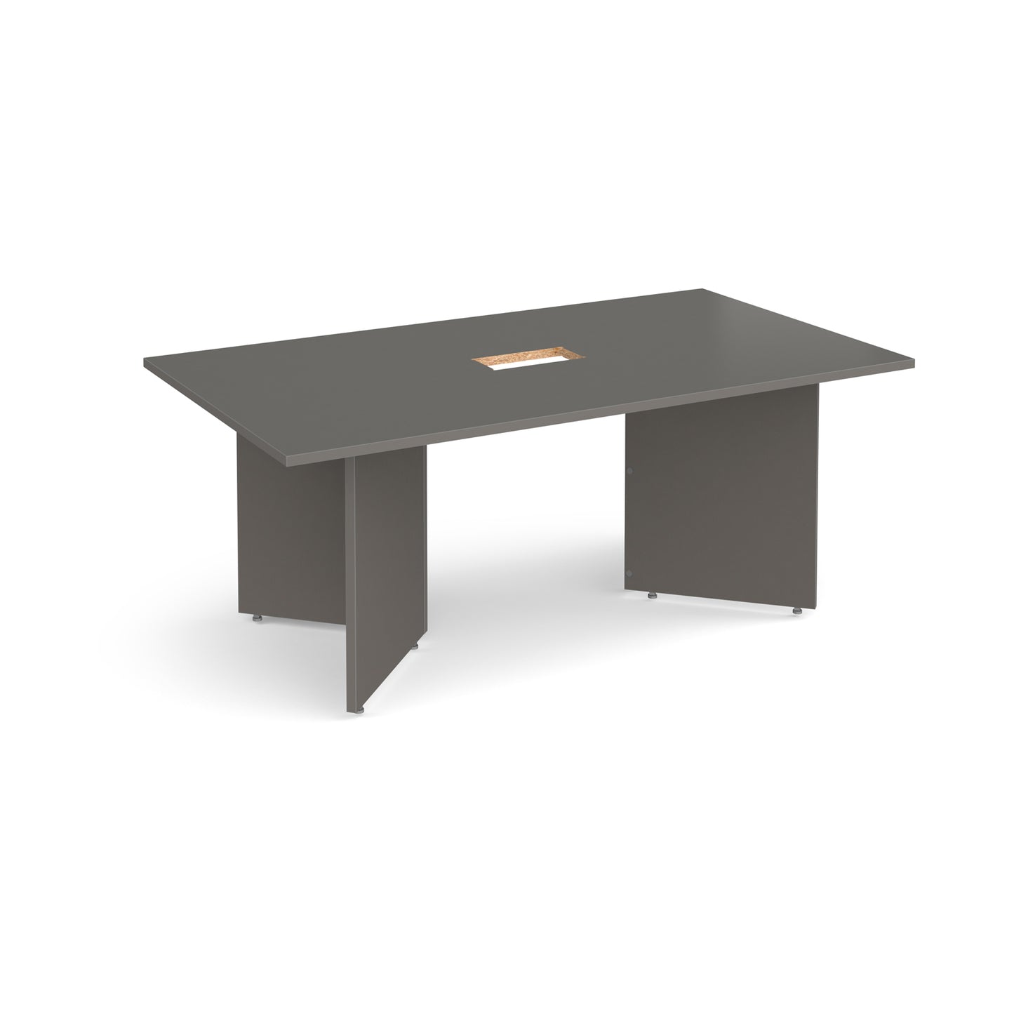 Arrow head rectangular power ready boardroom table - EB18-CO-OG