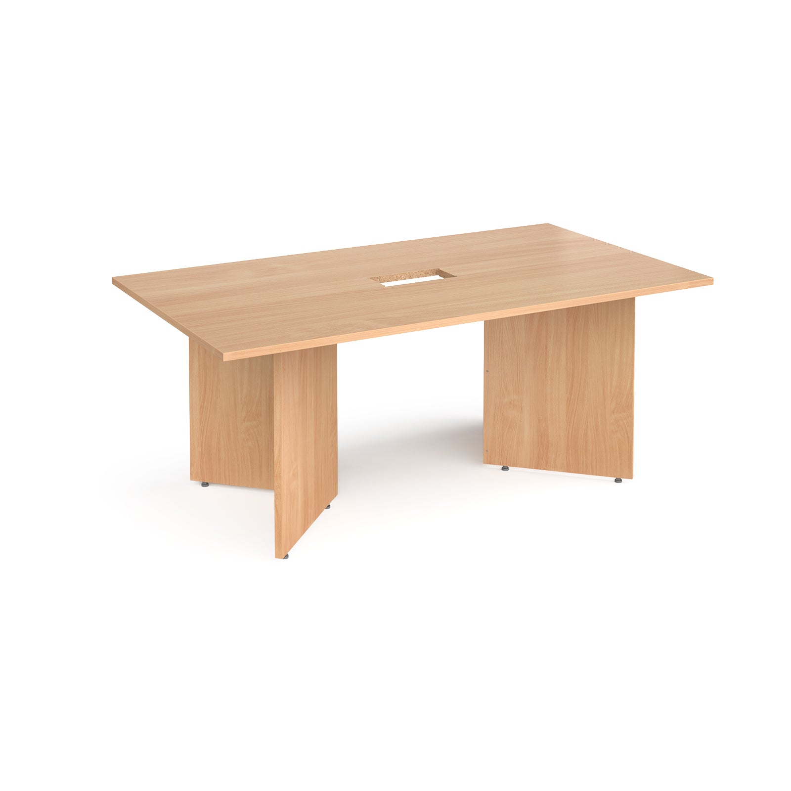 Arrow head rectangular power ready boardroom table - EB18-CO-B