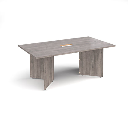 Arrow head rectangular power ready boardroom table - EB18-CO-GO