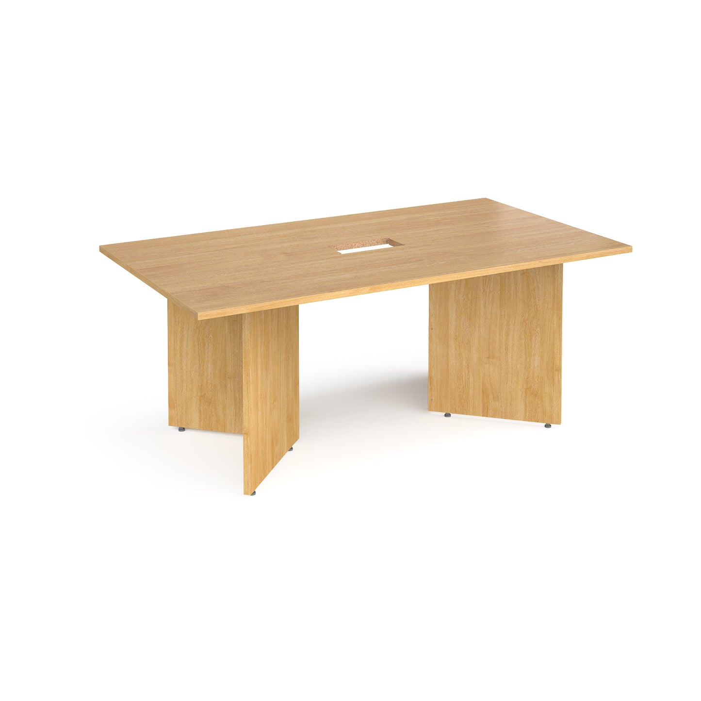 Arrow head rectangular power ready boardroom table - EB18-CO-O