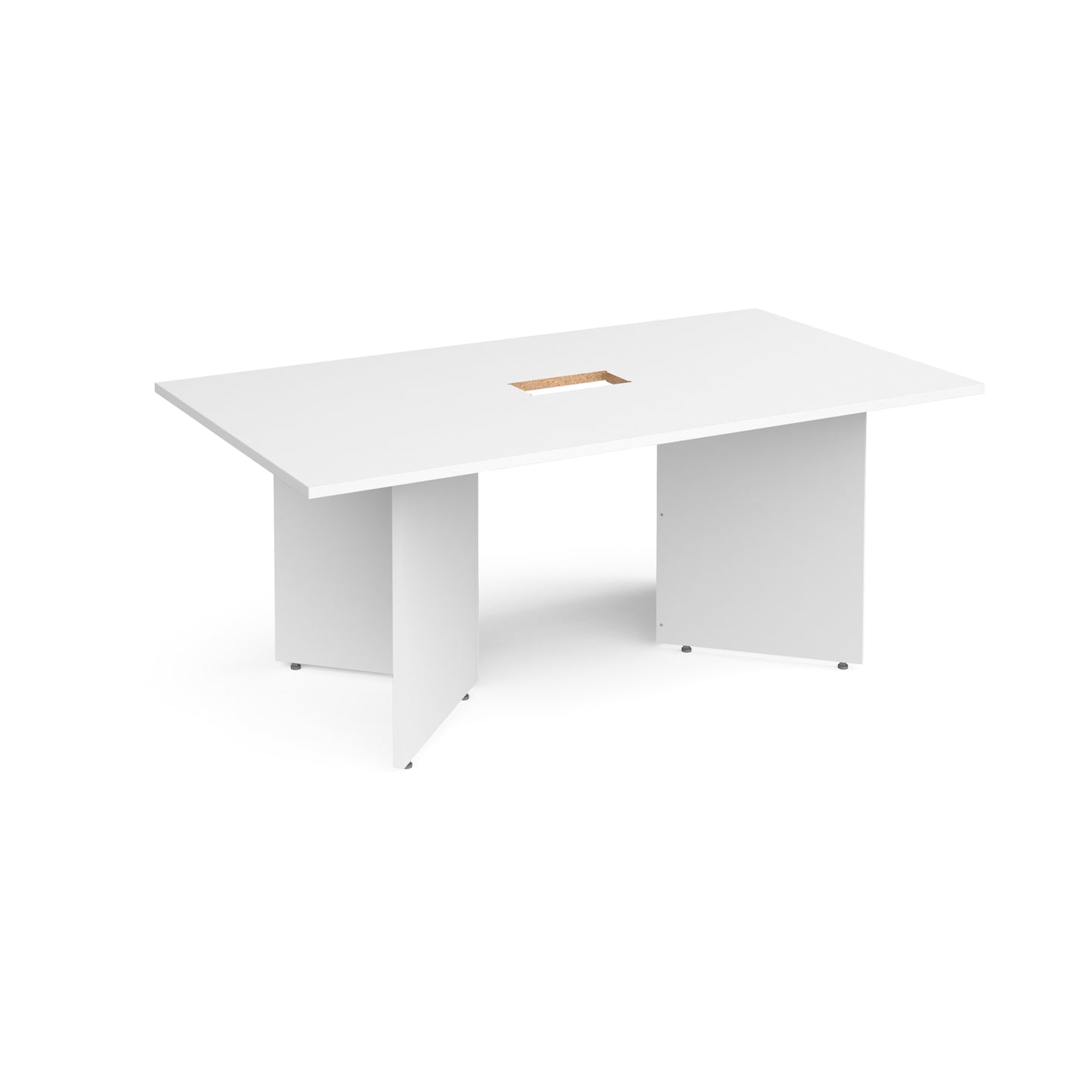 Arrow head rectangular power ready boardroom table - EB18-CO-WH
