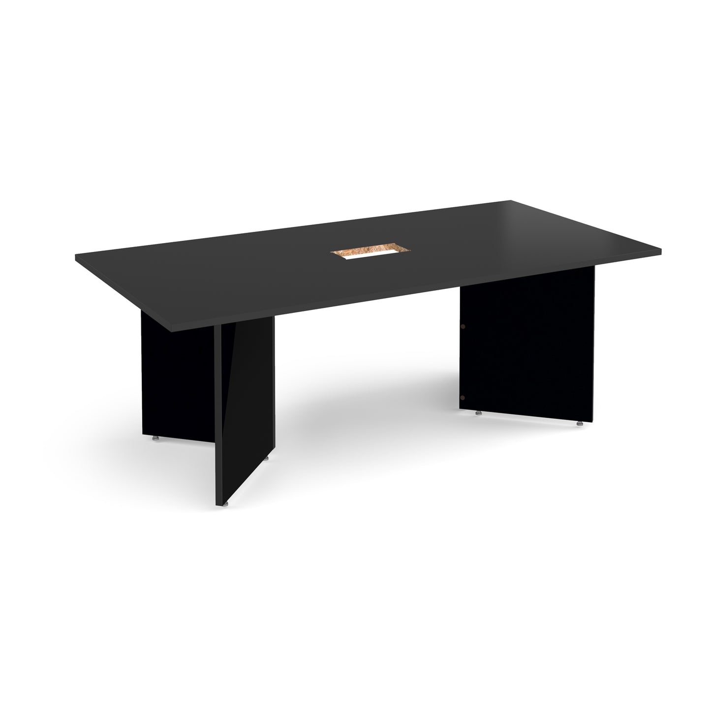 Arrow head rectangular power ready boardroom table - EB20-CO-BK