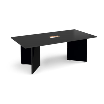 Arrow head rectangular power ready boardroom table - EB20-CO-BK