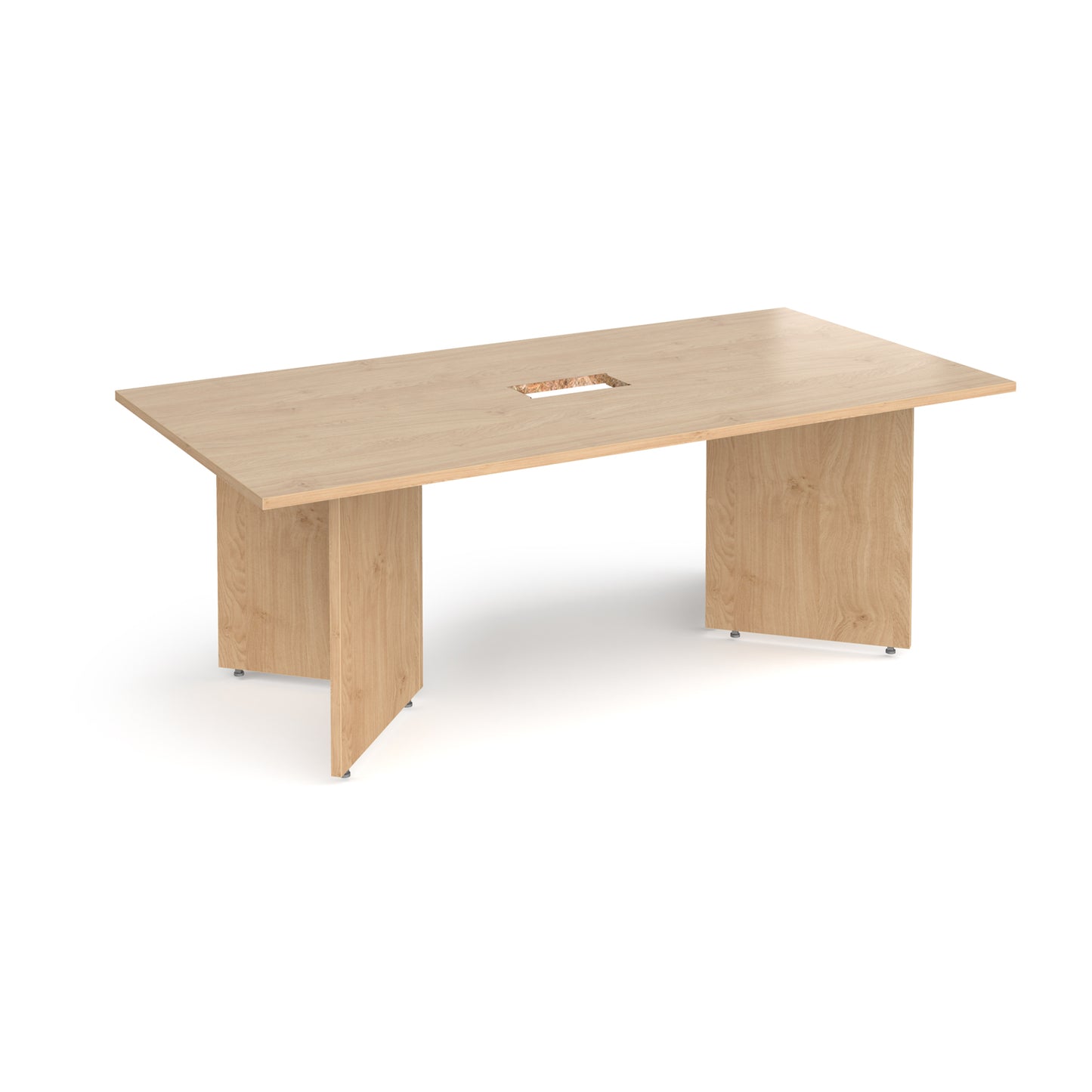 Arrow head rectangular power ready boardroom table - EB20-CO-KO