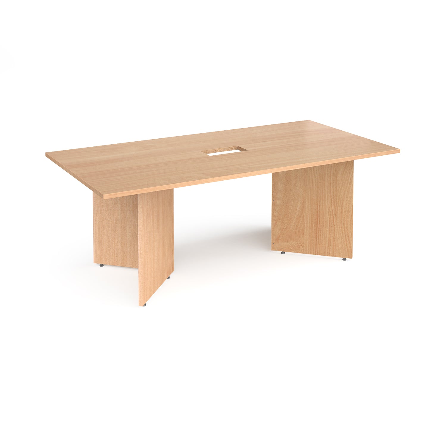 Arrow head rectangular power ready boardroom table - EB20-CO-B