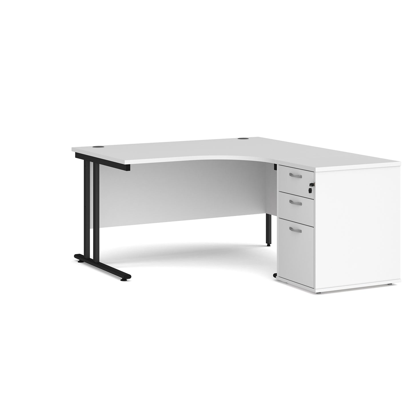 Maestro 25 right hand ergo desk with pedestal - EBK14RWH