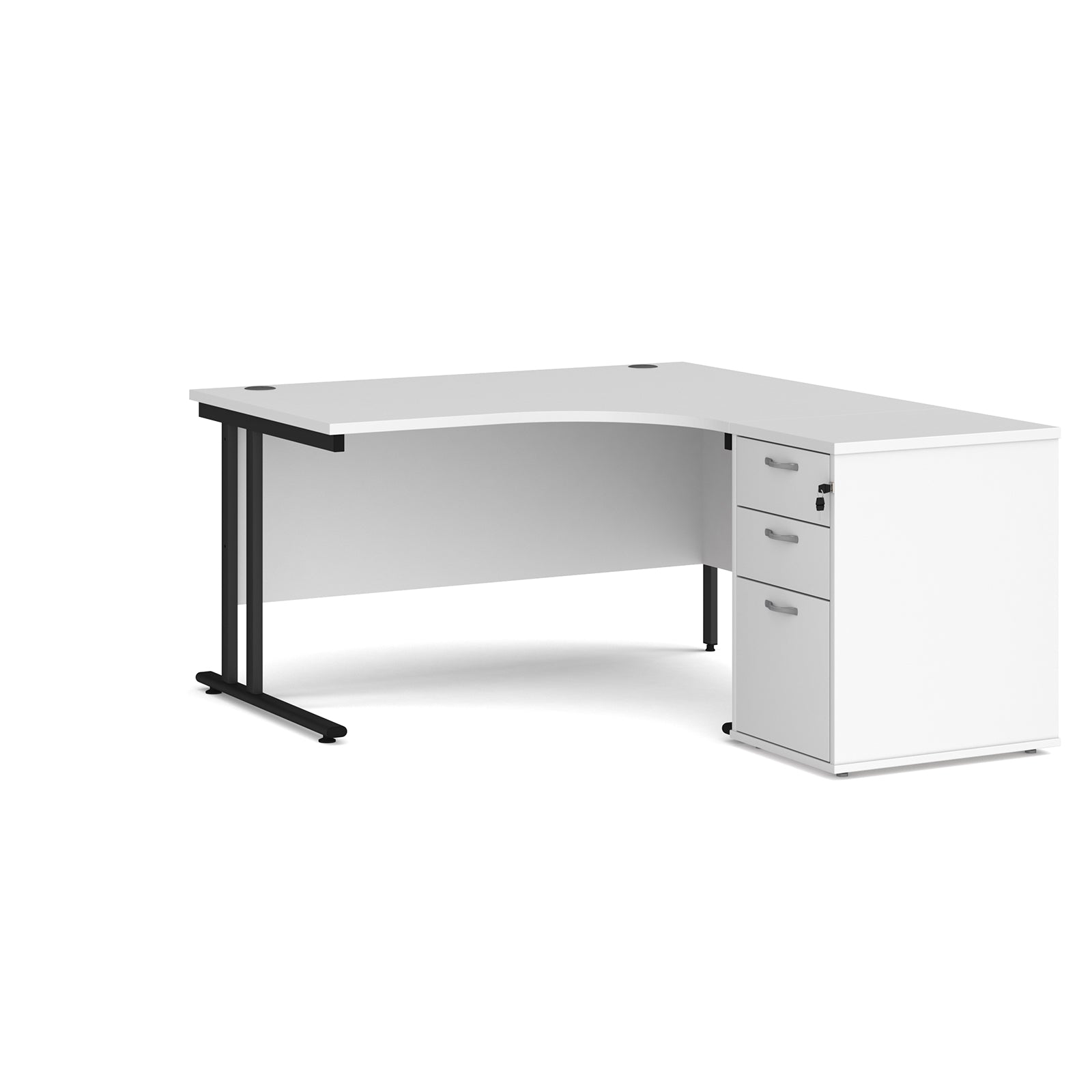 Maestro 25 right hand ergo desk with pedestal - EBK14RWH
