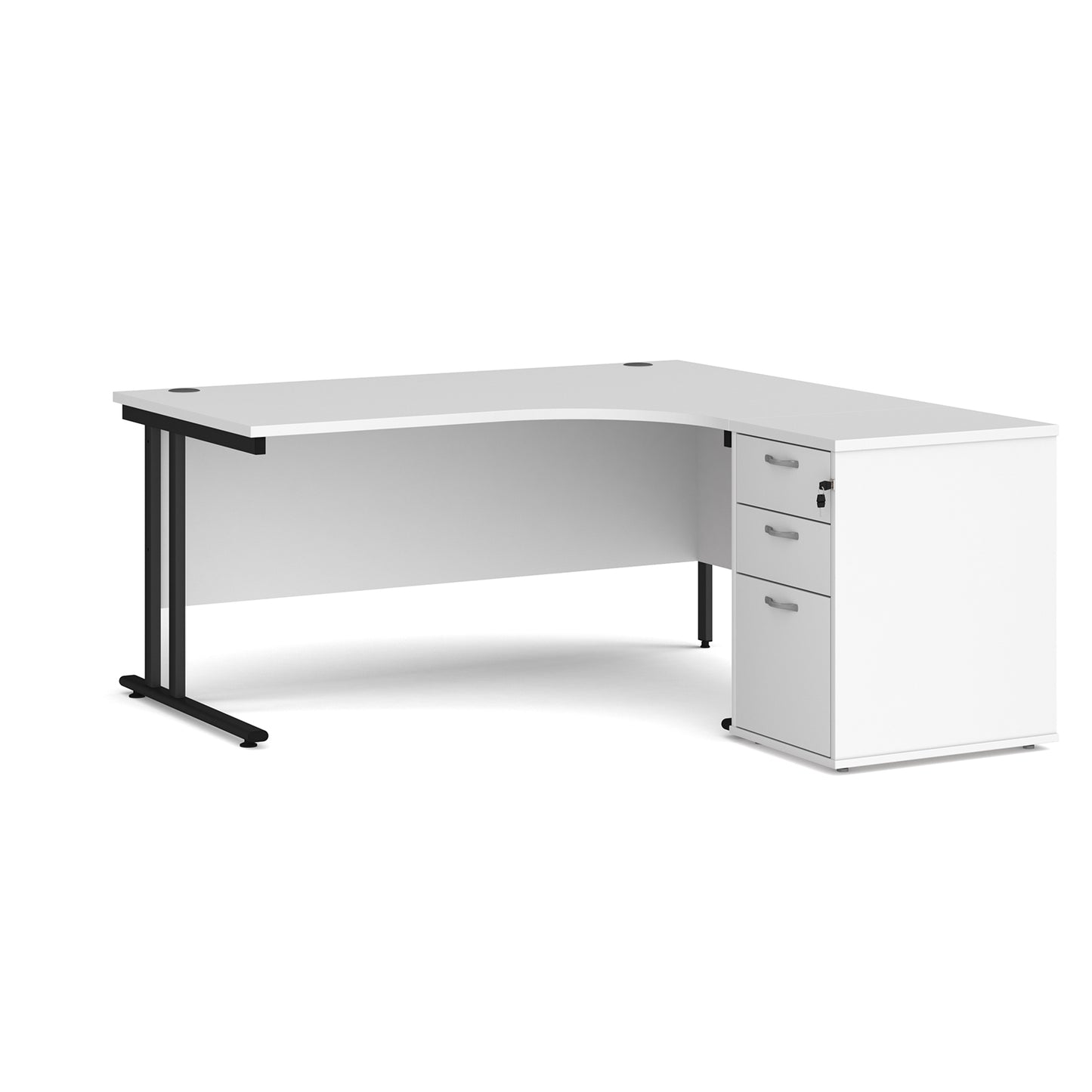 Maestro 25 right hand ergo desk with pedestal - EBK16RWH