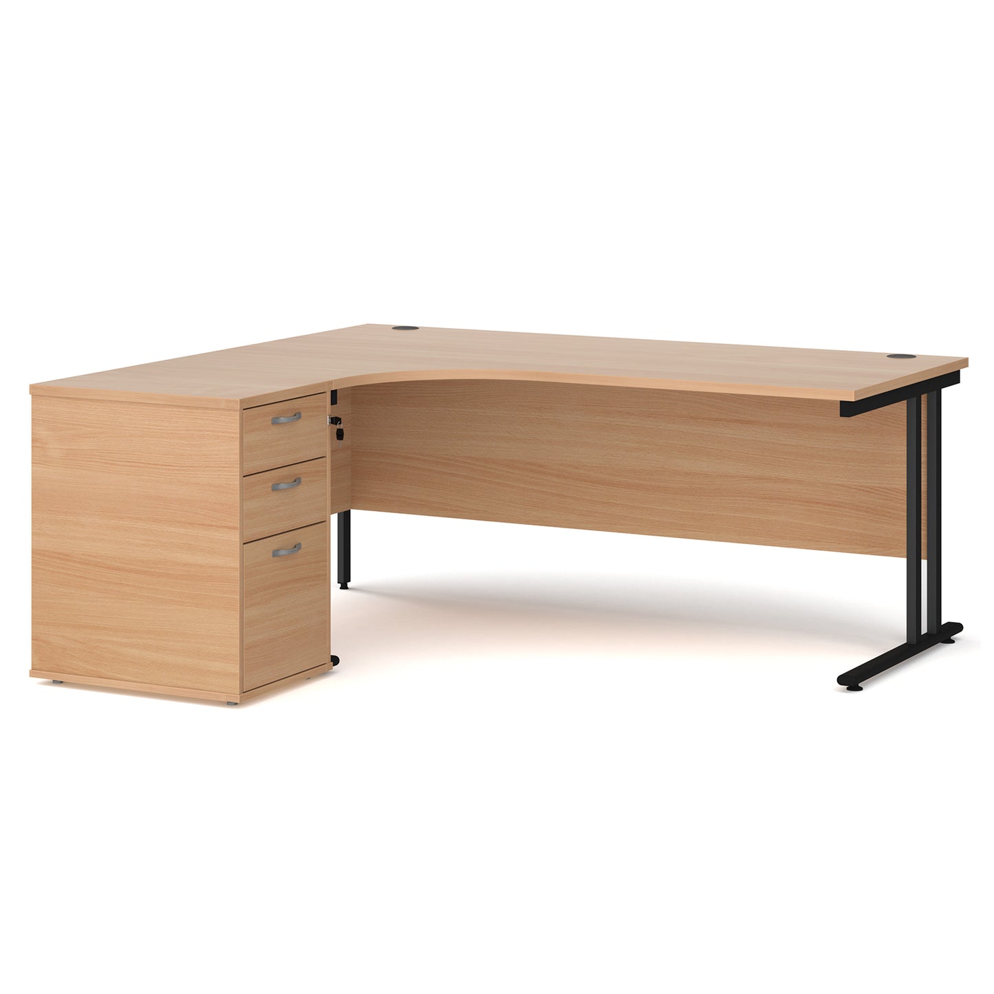 Maestro 25 left hand ergo desk with pedestal - EBK18LB