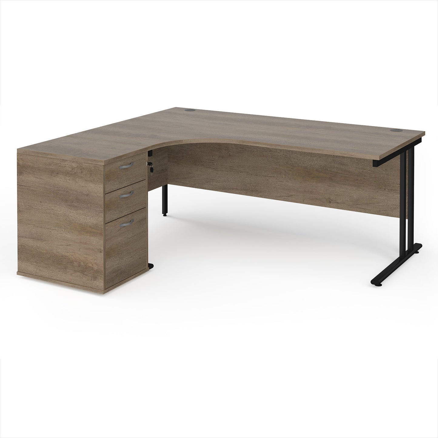 Maestro 25 left hand ergo desk with pedestal - EBK18LNO