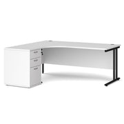 Maestro 25 left hand ergo desk with pedestal