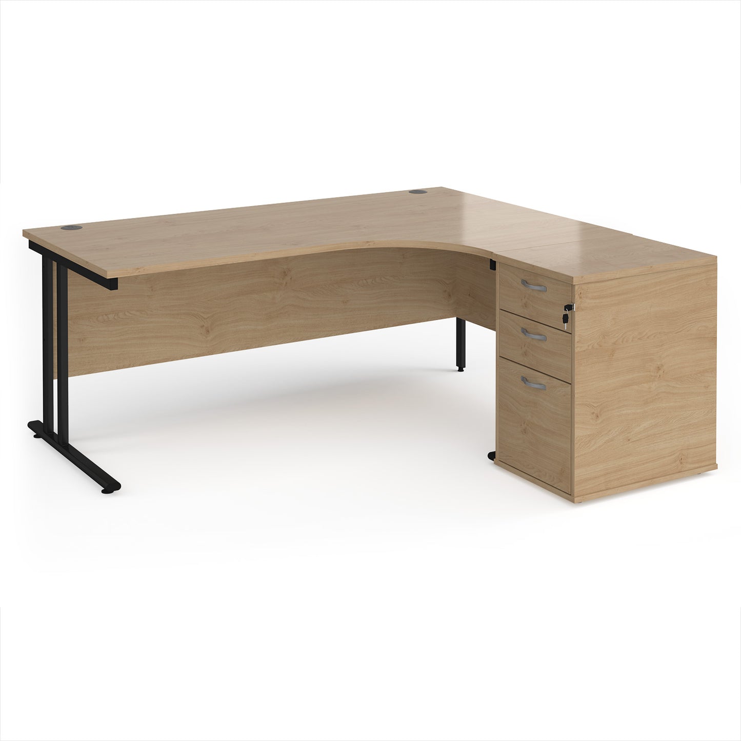 Maestro 25 right hand ergo desk with pedestal - EBK18RKO