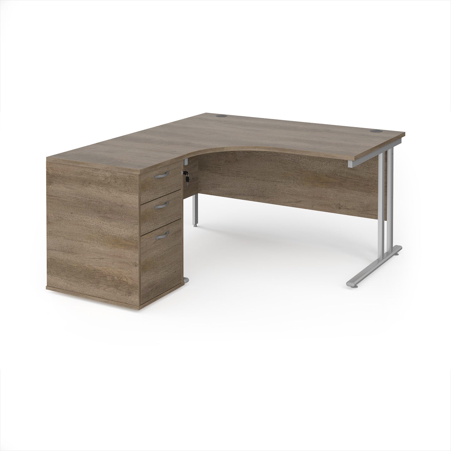 Maestro 25 left hand ergo desk with pedestal - EBS14LNO