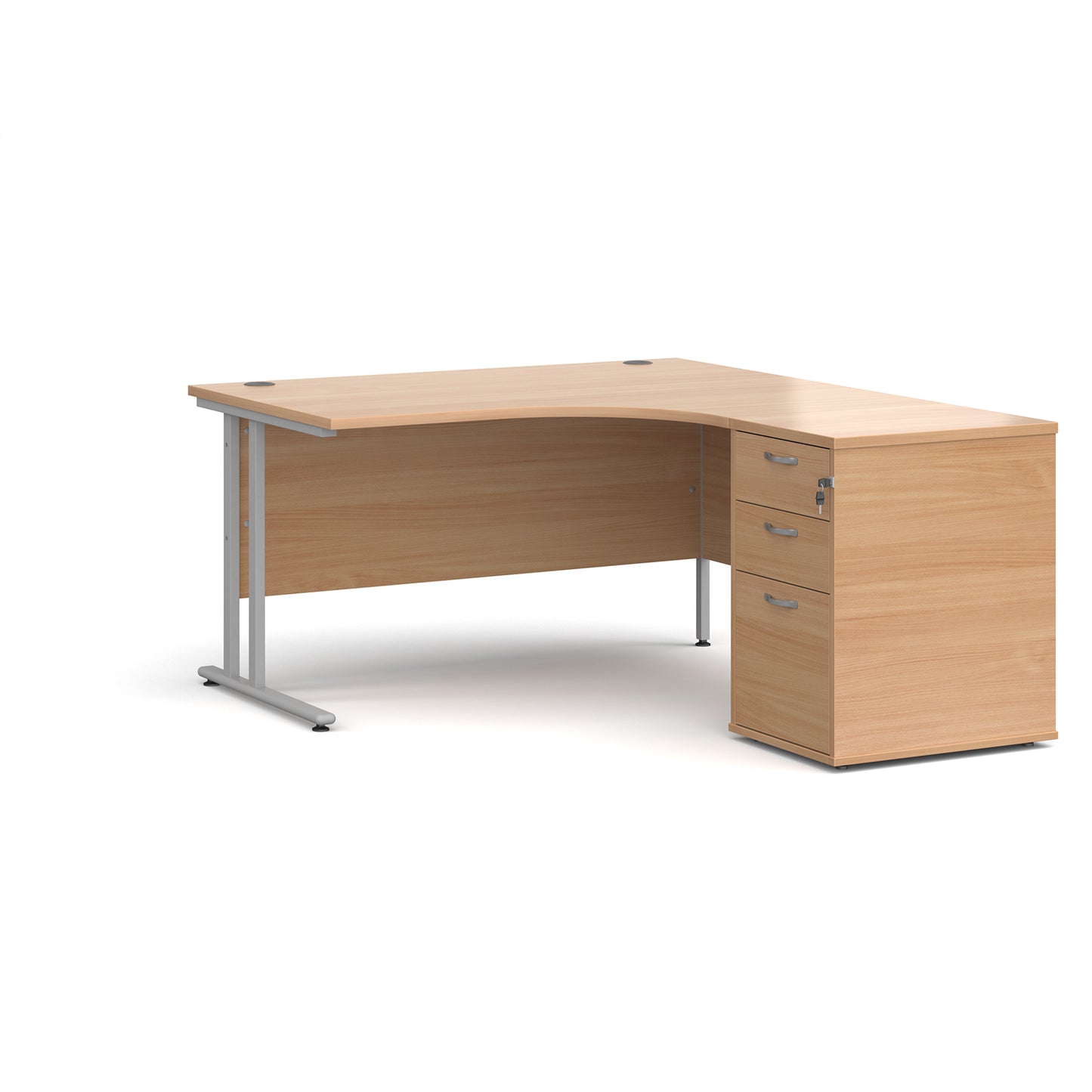 Maestro 25 right hand ergo desk with pedestal - EBS14RB
