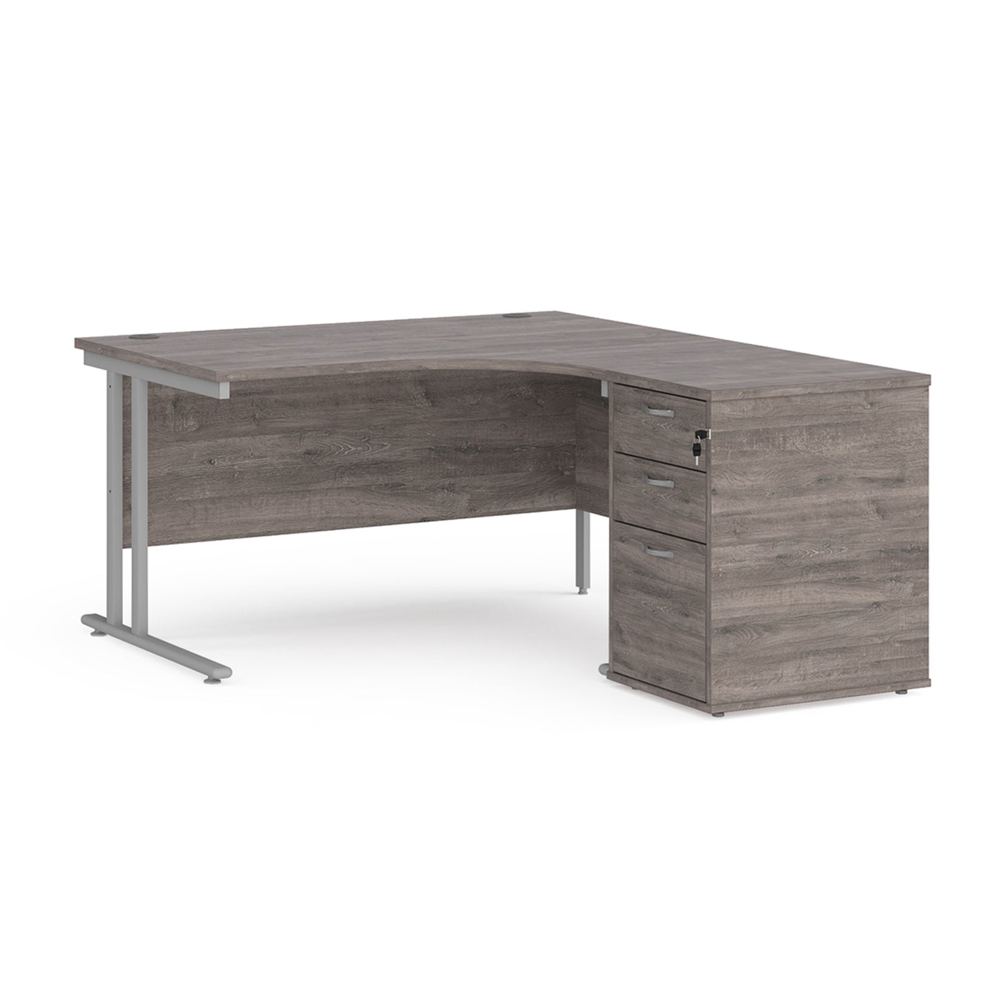 Maestro 25 right hand ergo desk with pedestal - EBS14RGO