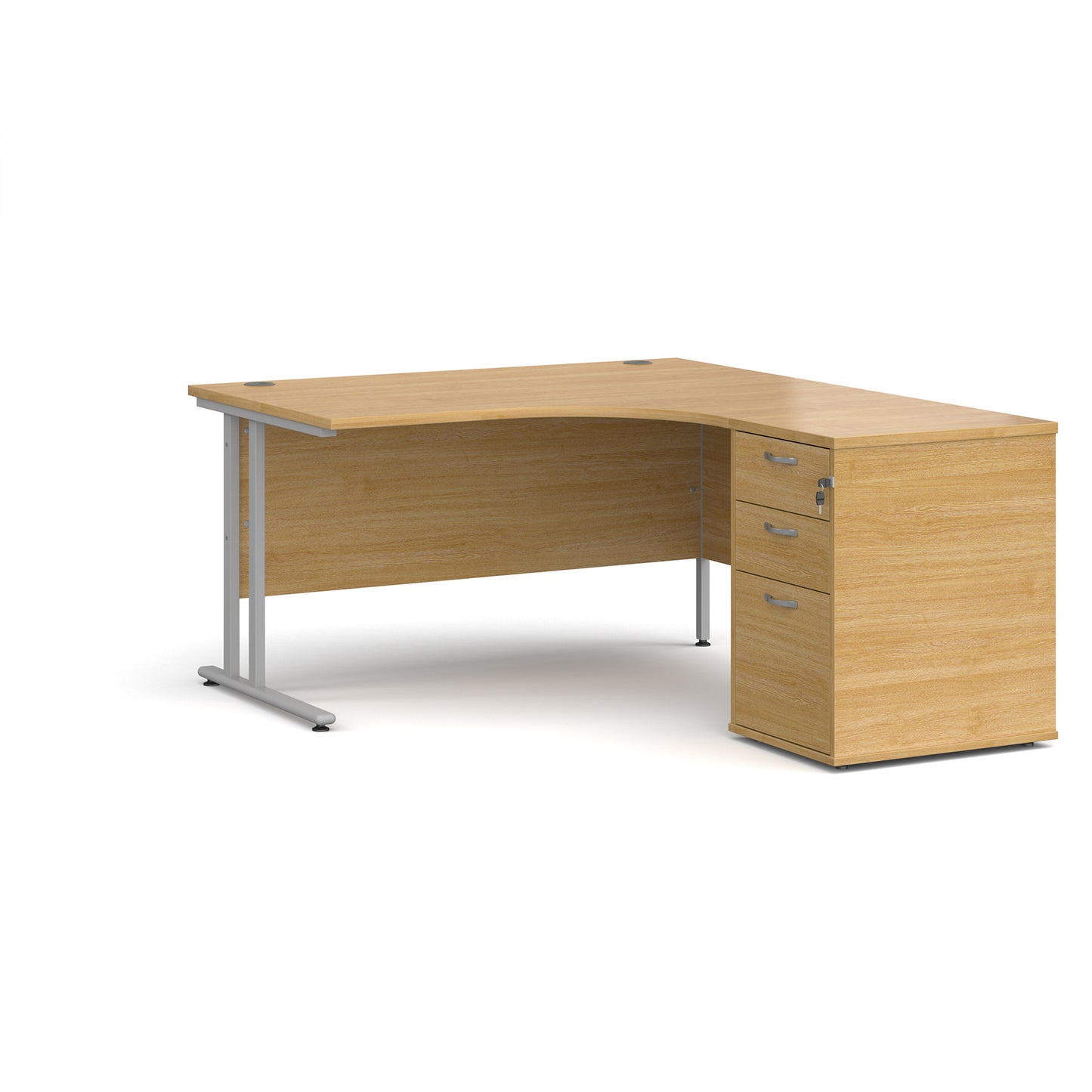 Maestro 25 right hand ergo desk with pedestal - EBS14RO
