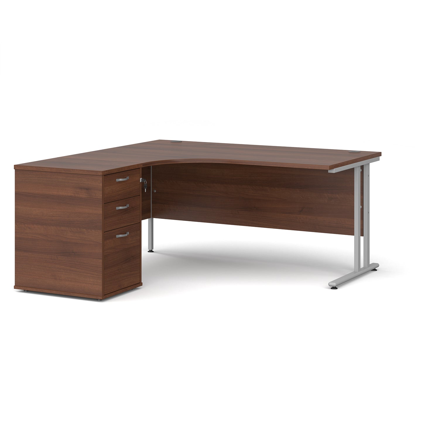 Maestro 25 left hand ergo desk with pedestal - EBS16LW
