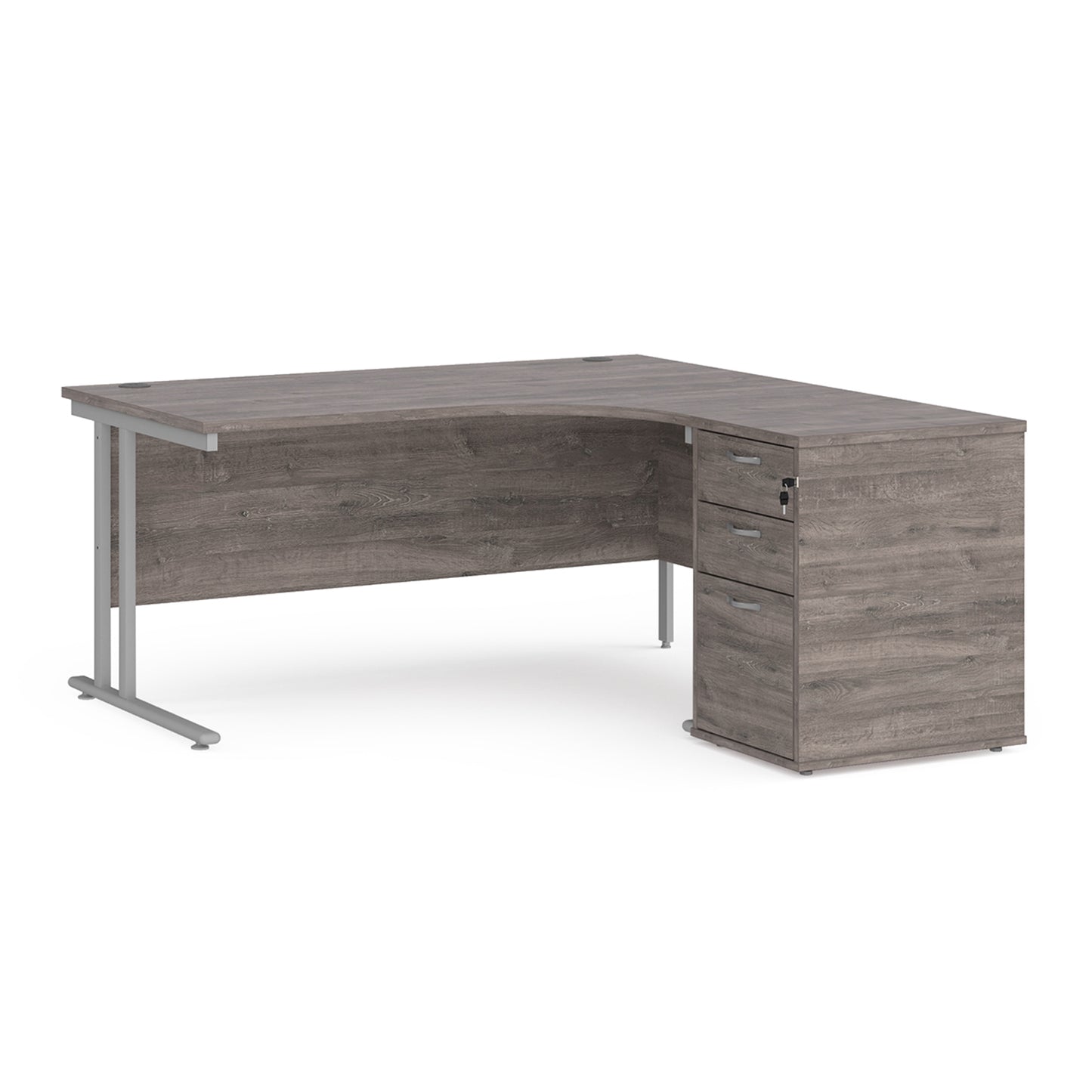 Maestro 25 right hand ergo desk with pedestal - EBS16RGO