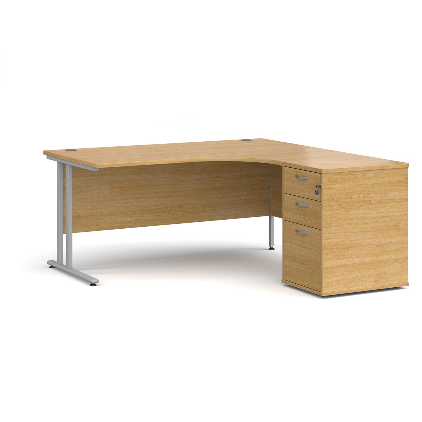 Maestro 25 right hand ergo desk with pedestal - EBS16RO