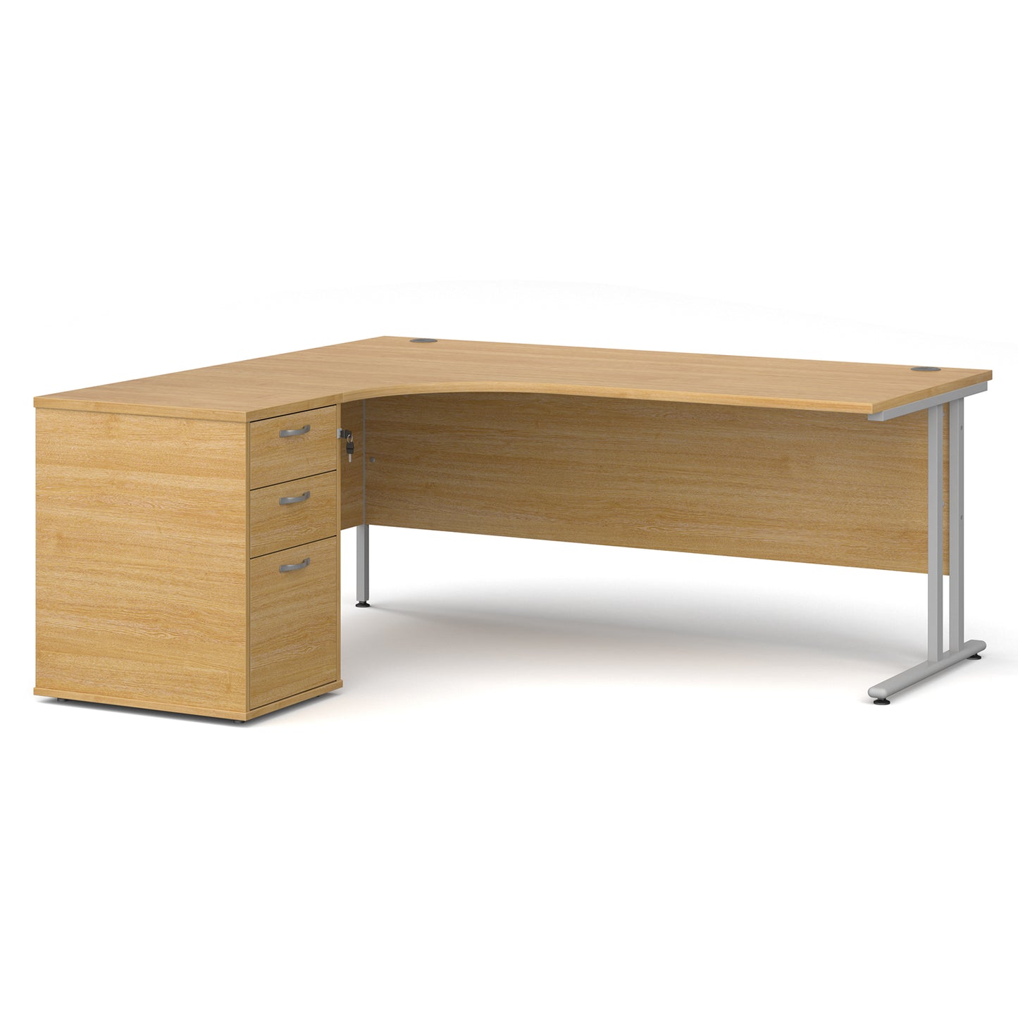 Maestro 25 left hand ergo desk with pedestal - EBS18LO