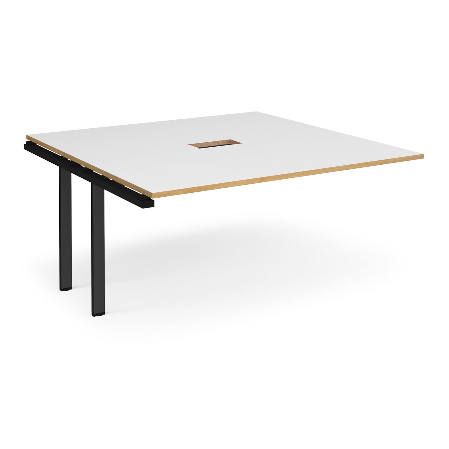 Adapt square power ready add-on boardroom table - EBT1616-AB-CO-K-WO
