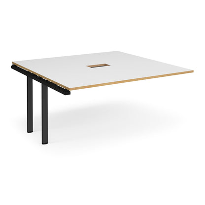 Adapt square power ready add-on boardroom table - EBT1616-AB-CO-K-WO