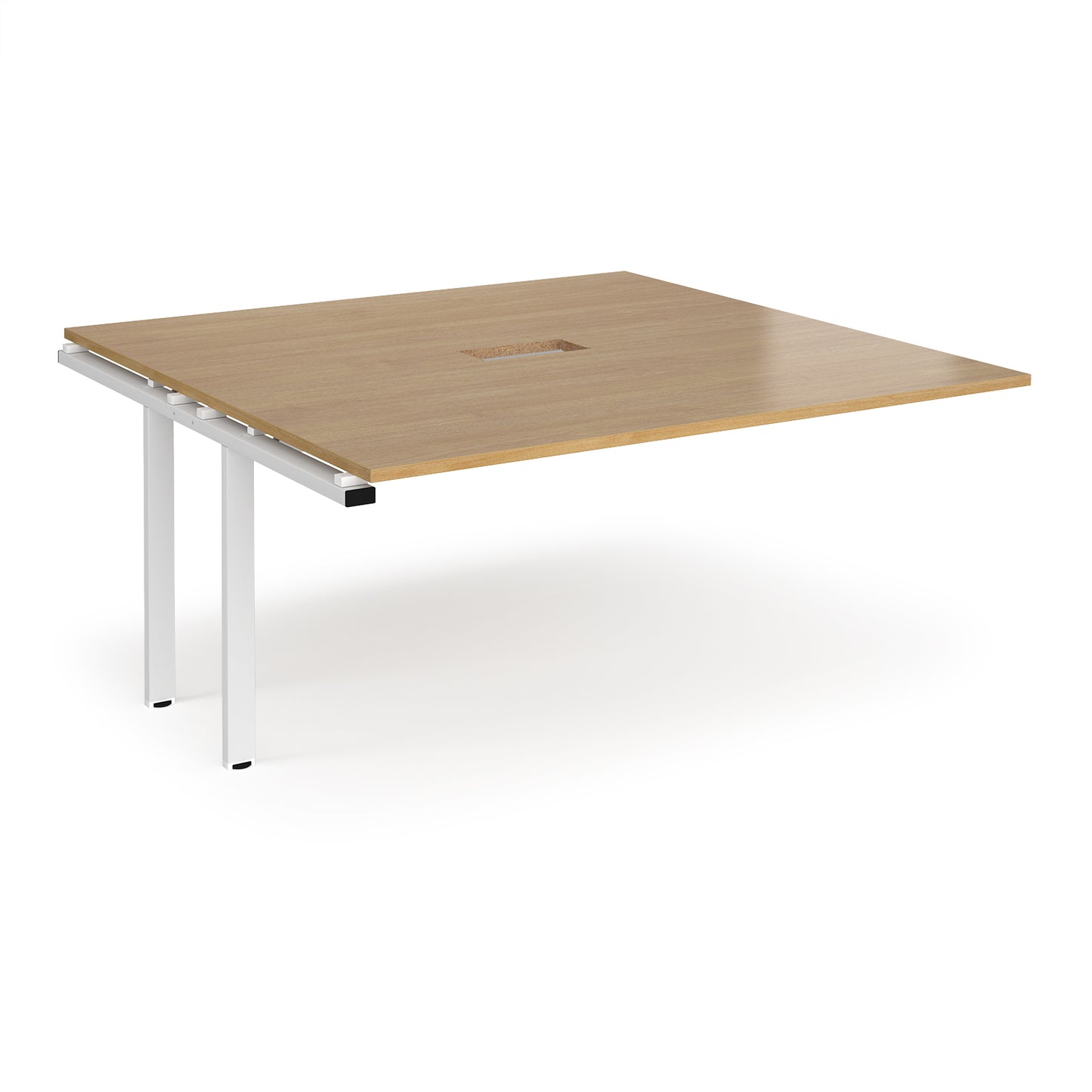 Adapt square power ready add-on boardroom table - EBT1616-AB-CO-WH-O