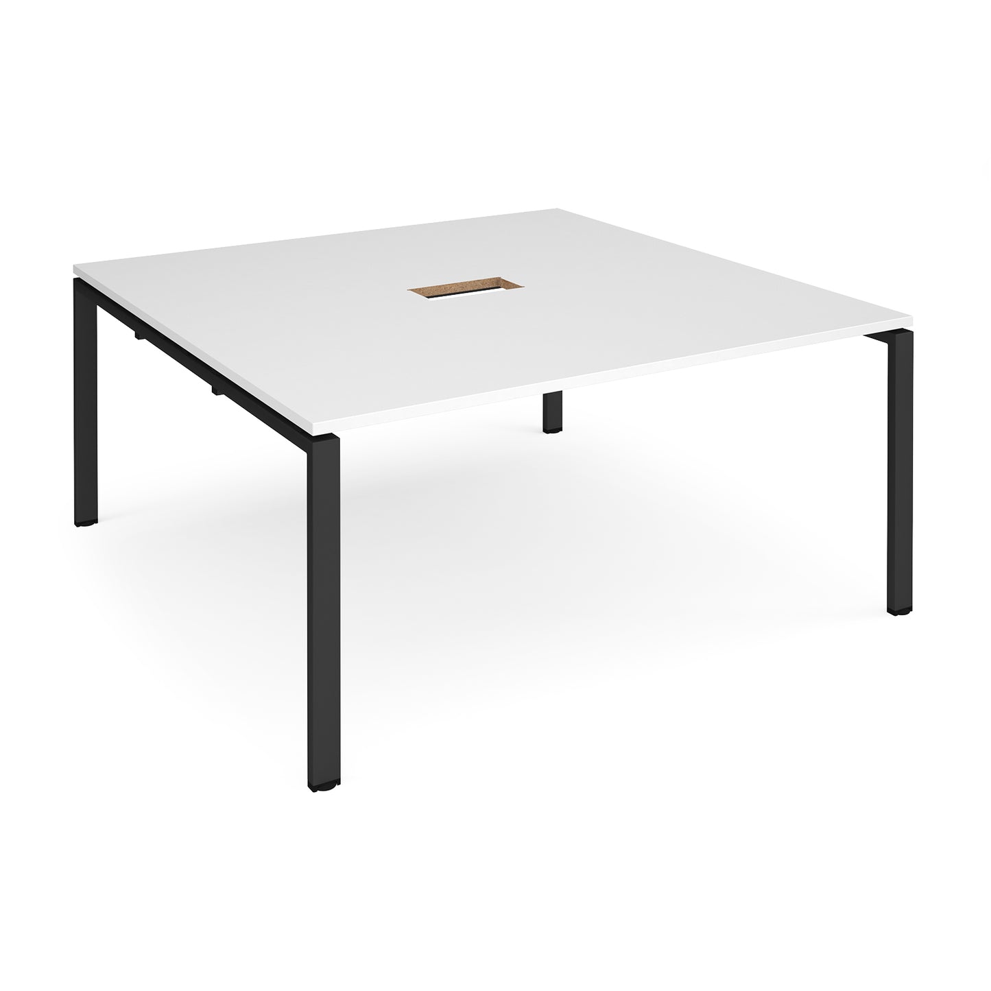Adapt square power ready boardroom table - EBT1616-CO-K-WH