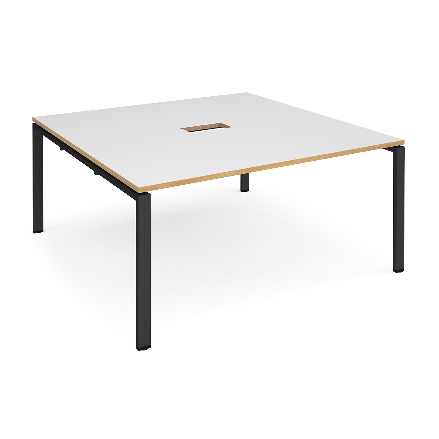 Adapt square power ready boardroom table - EBT1616-CO-K-WO