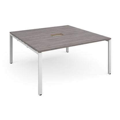 Adapt square power ready boardroom table - EBT1616-CO-WH-GO