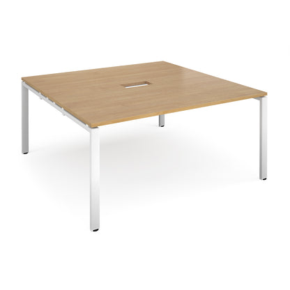 Adapt square power ready boardroom table - EBT1616-CO-WH-O