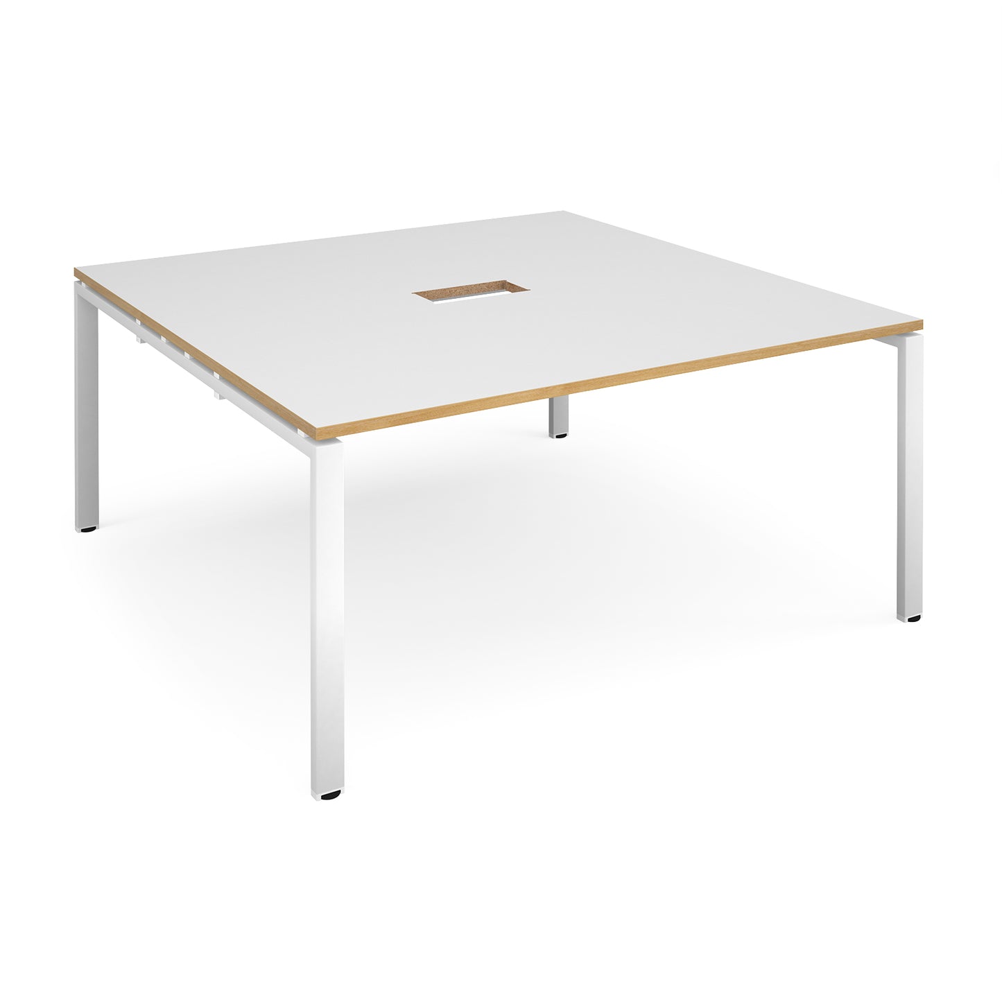 Adapt square power ready boardroom table - EBT1616-CO-WH-WO