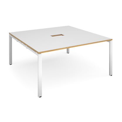 Adapt square power ready boardroom table - EBT1616-CO-WH-WO