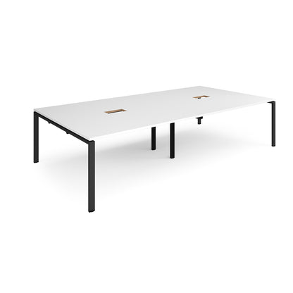 Adapt rectangular power ready boardroom table - EBT3216-CO-K-WH
